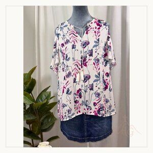 Ivanka Trump Floral Cold-Shoulder Blouse M 🌸✨